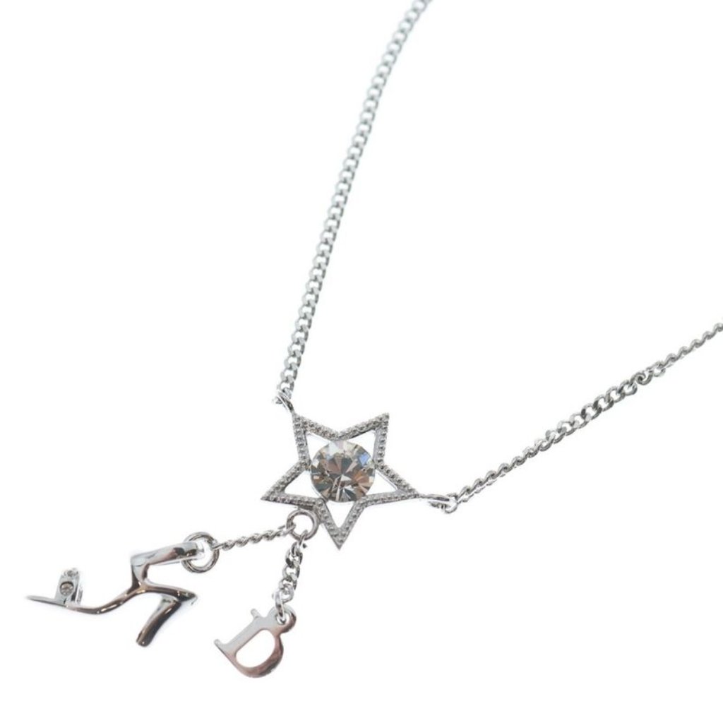 Dior Star Heal Motif Necklace Pendant Chain Silver 710$